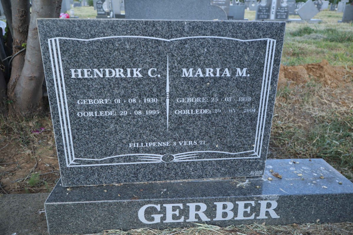 GERBER Hendrik C. 1930-1995 &amp; Maria M. 1938-2004