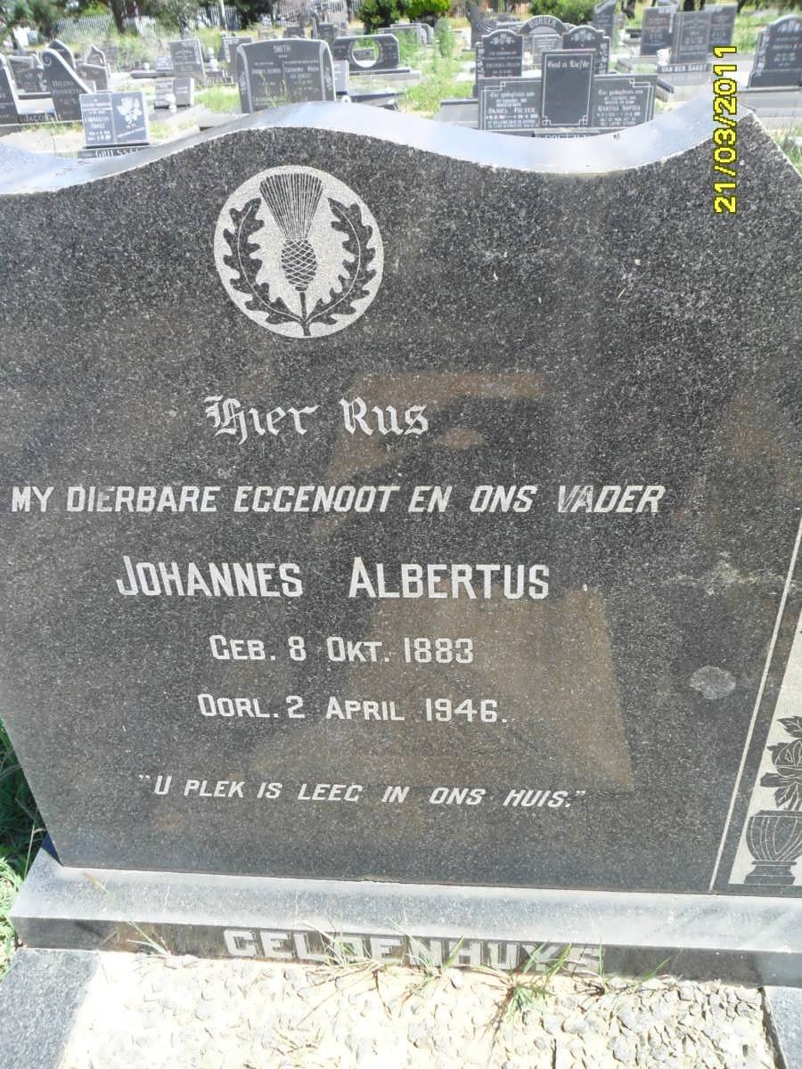 GELDENHUYS Johannes Albertus 1883-1946