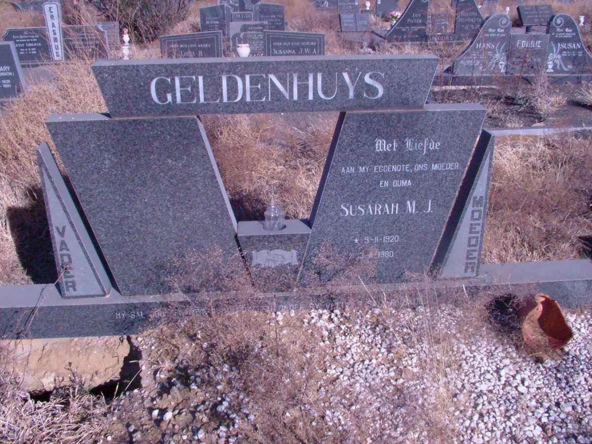 GELDENHUYS Susarah M.J. 1920-1980