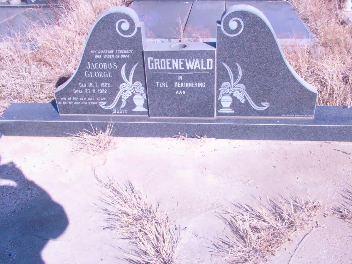 GROENEWALD Jacobus George 1922-1982