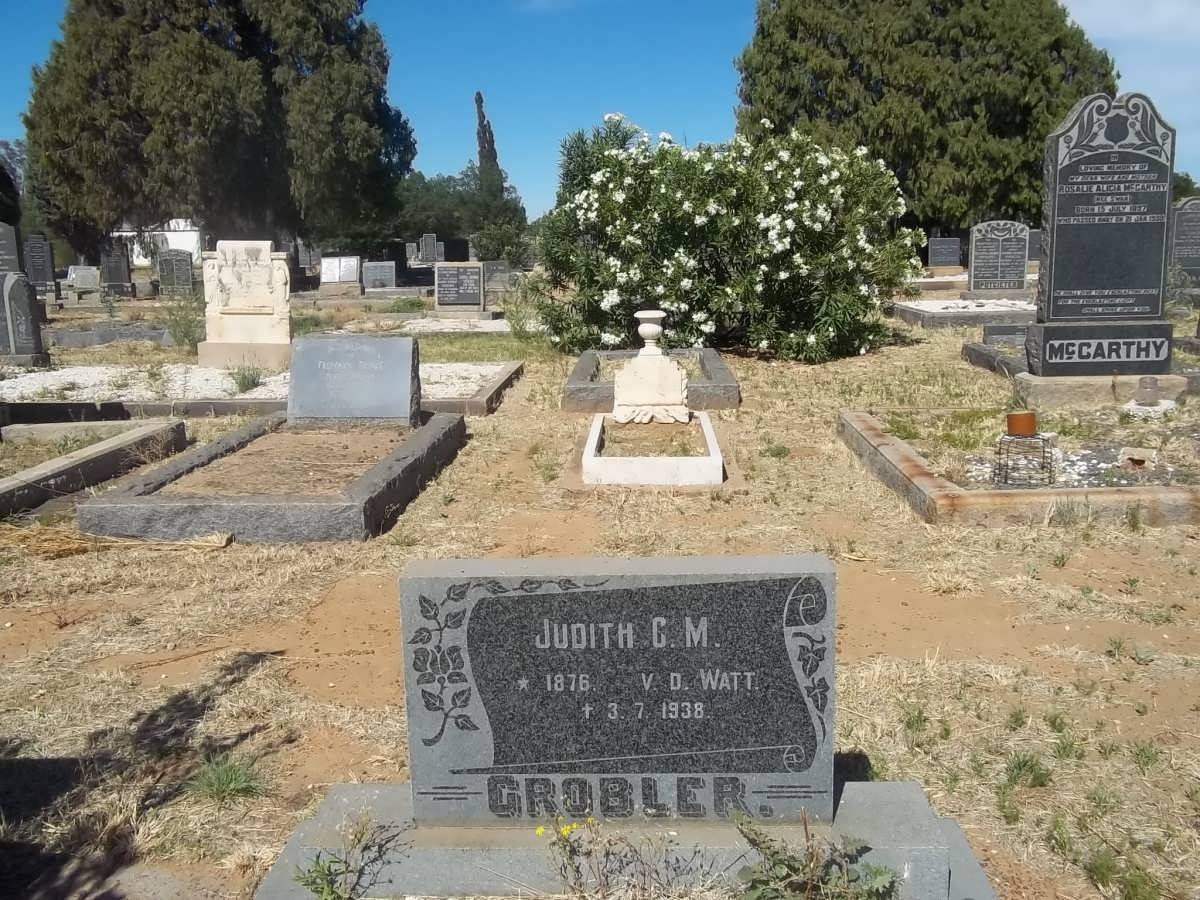GROBLER Judith C.M. nee V.D. WATT 1876-1938