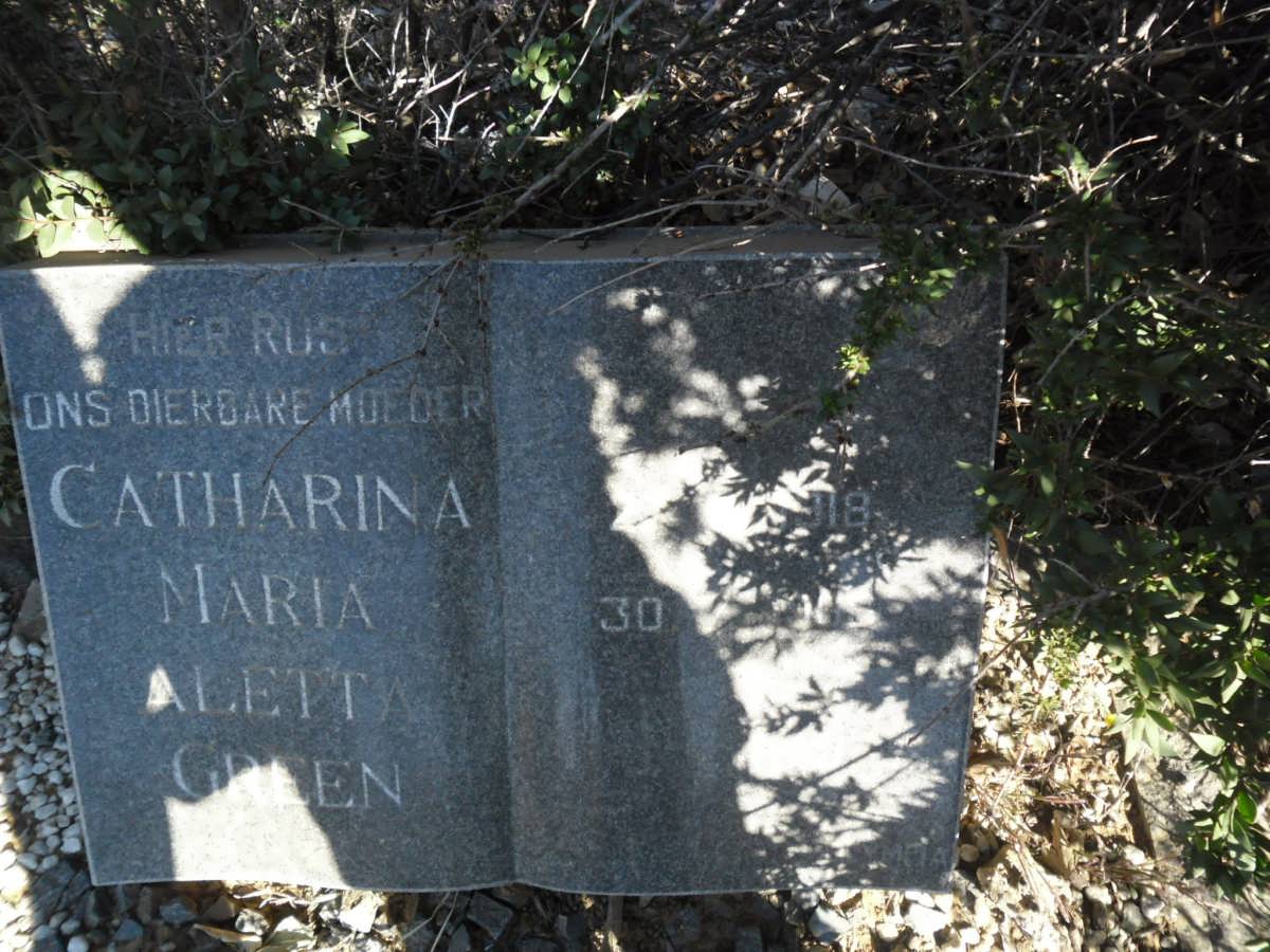 GREEN Catharina Maria Aletta 1918-1988