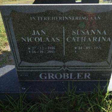 GROBLER Jan Nicolaas 1916-2001 &amp; Susanna Catharina 1921-