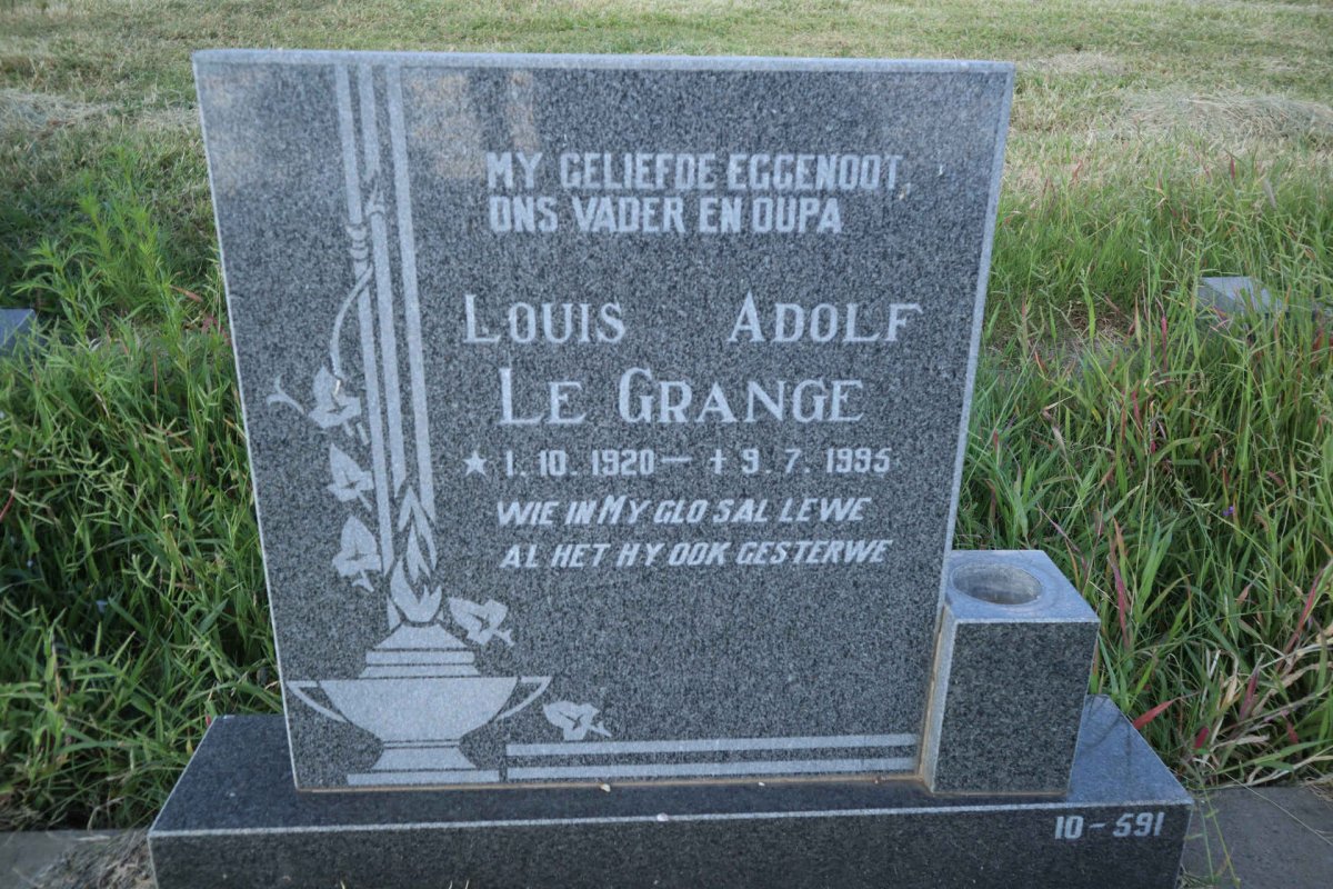 GRANGE Louis Adolf, le 1920-1995