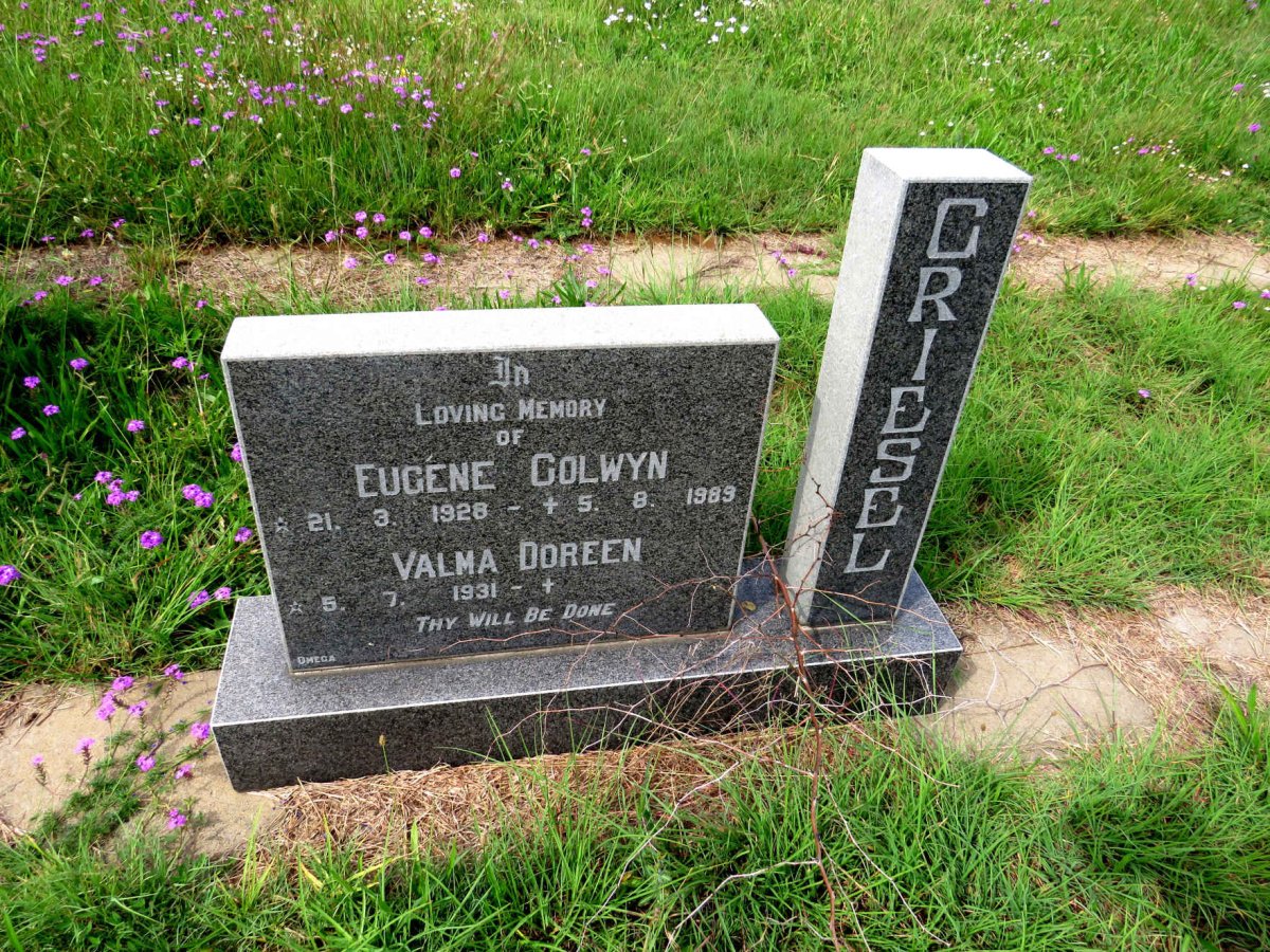 GRIESEL Eugene Colwyn 1928-1989 & Valma Doreen 1931-
