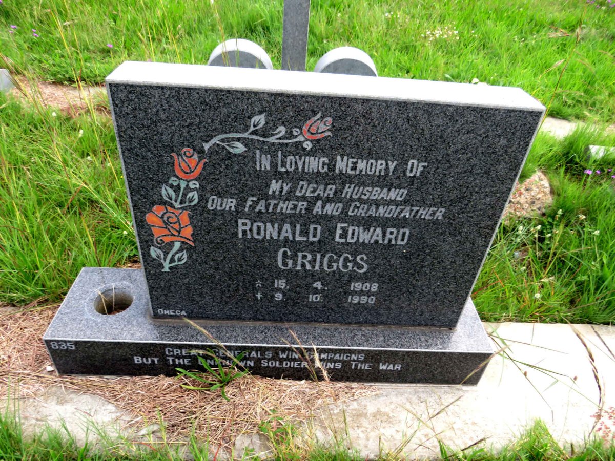 GRIGGS Ronald Edward 1908-1990