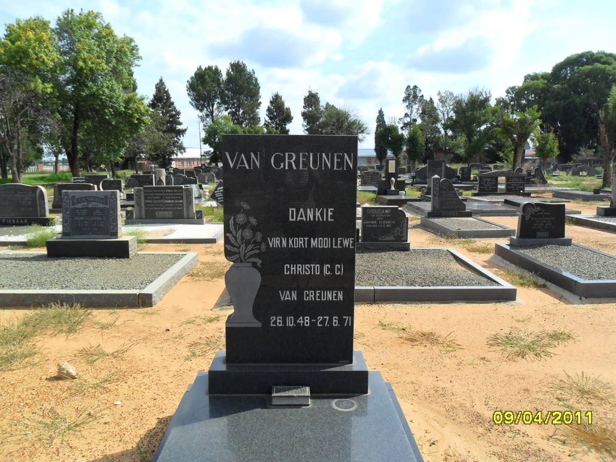 GREUNEN Christo G., van 1948-1971