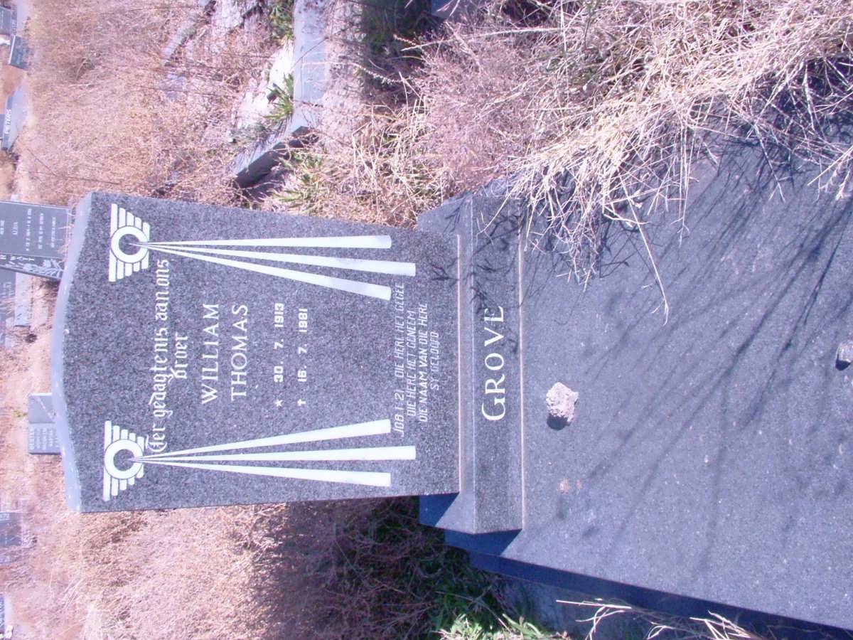 GROVE William Thomas 1913-1981