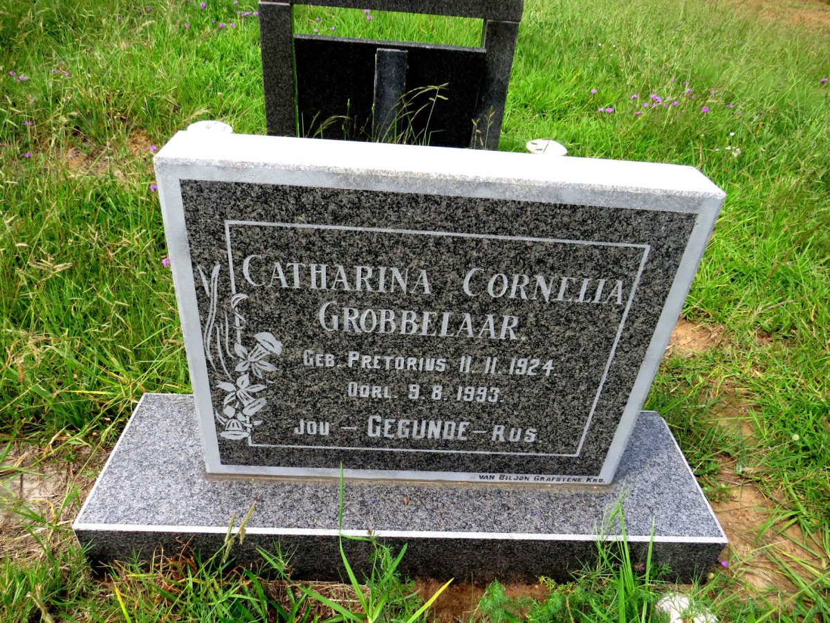GROBBELAAR Catharina Cornelia nee PRETORIUS 1924-1993