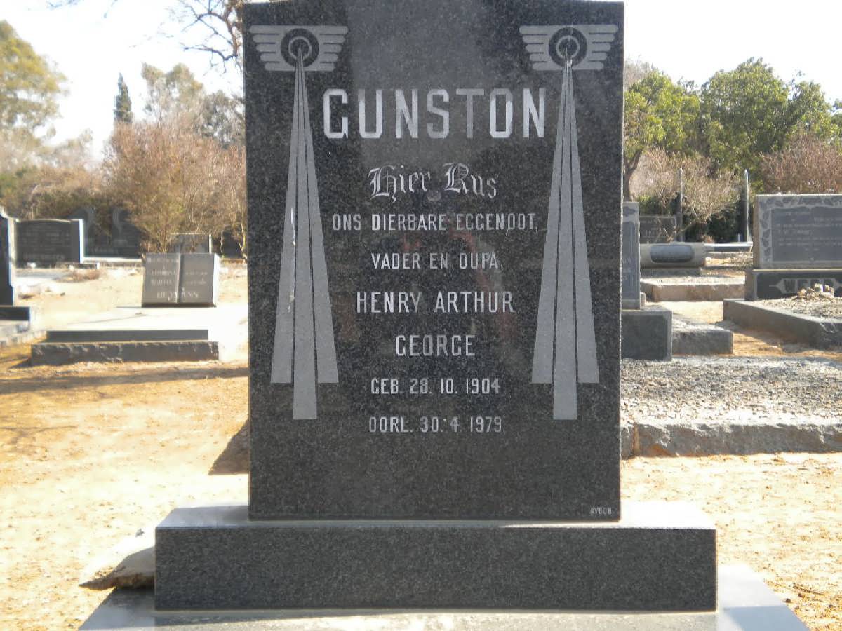 GUNSTON Henry Arthur George 1904-1979