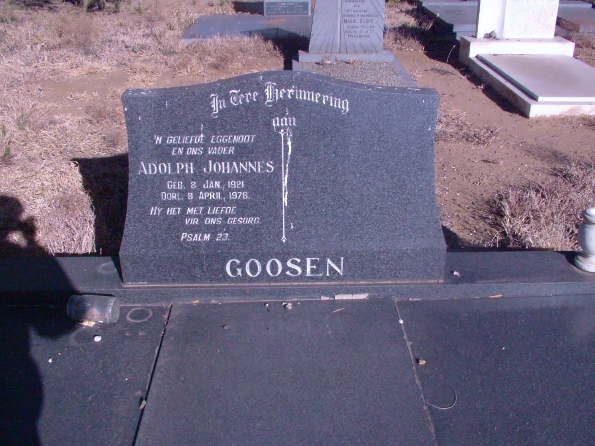 GOOSEN Adolph Johannes 1921-1978