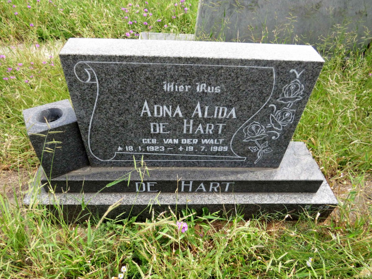 HART Adna Alida, de nee VAN DER WALT 1923-1989