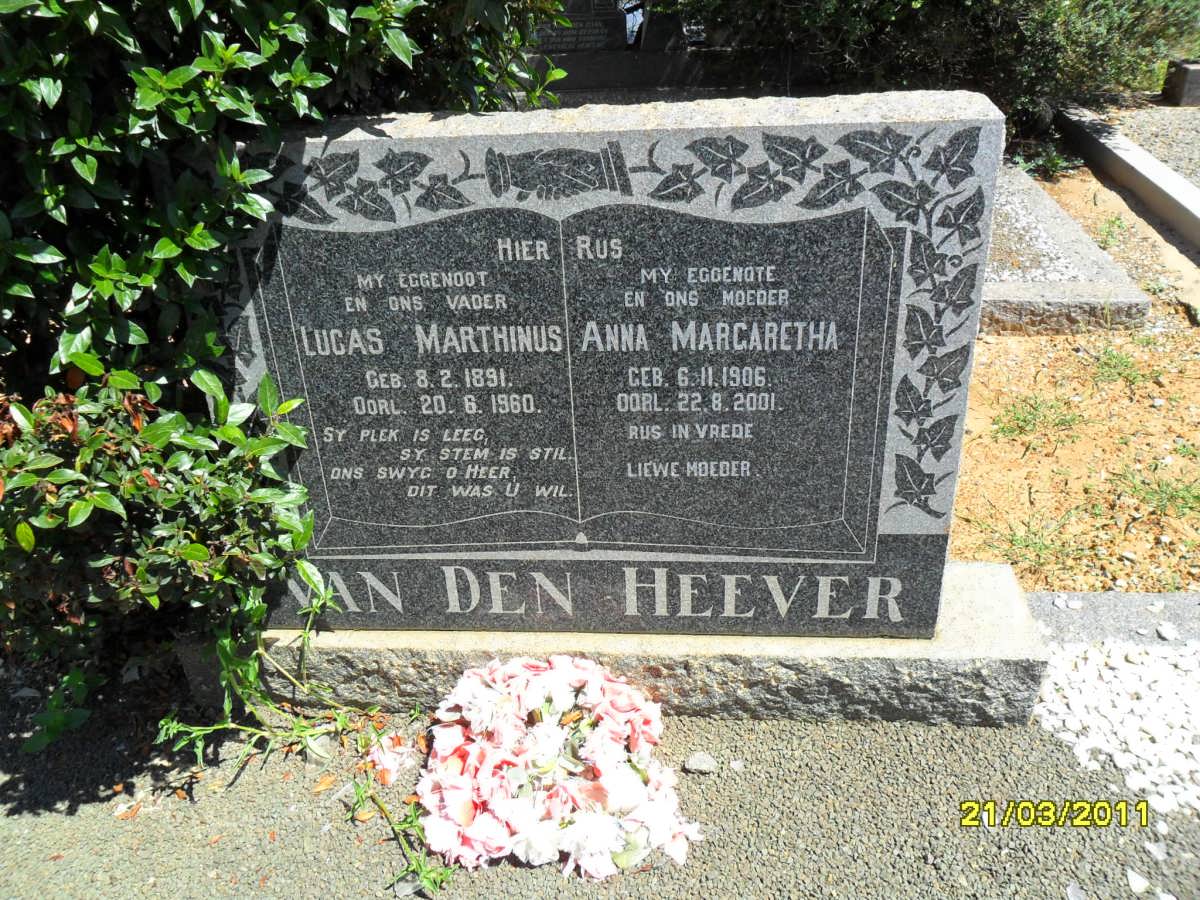 HEEVER Lucas Marthinus, van den 1891-1960 &amp; Anna Margaretha 1906-2001