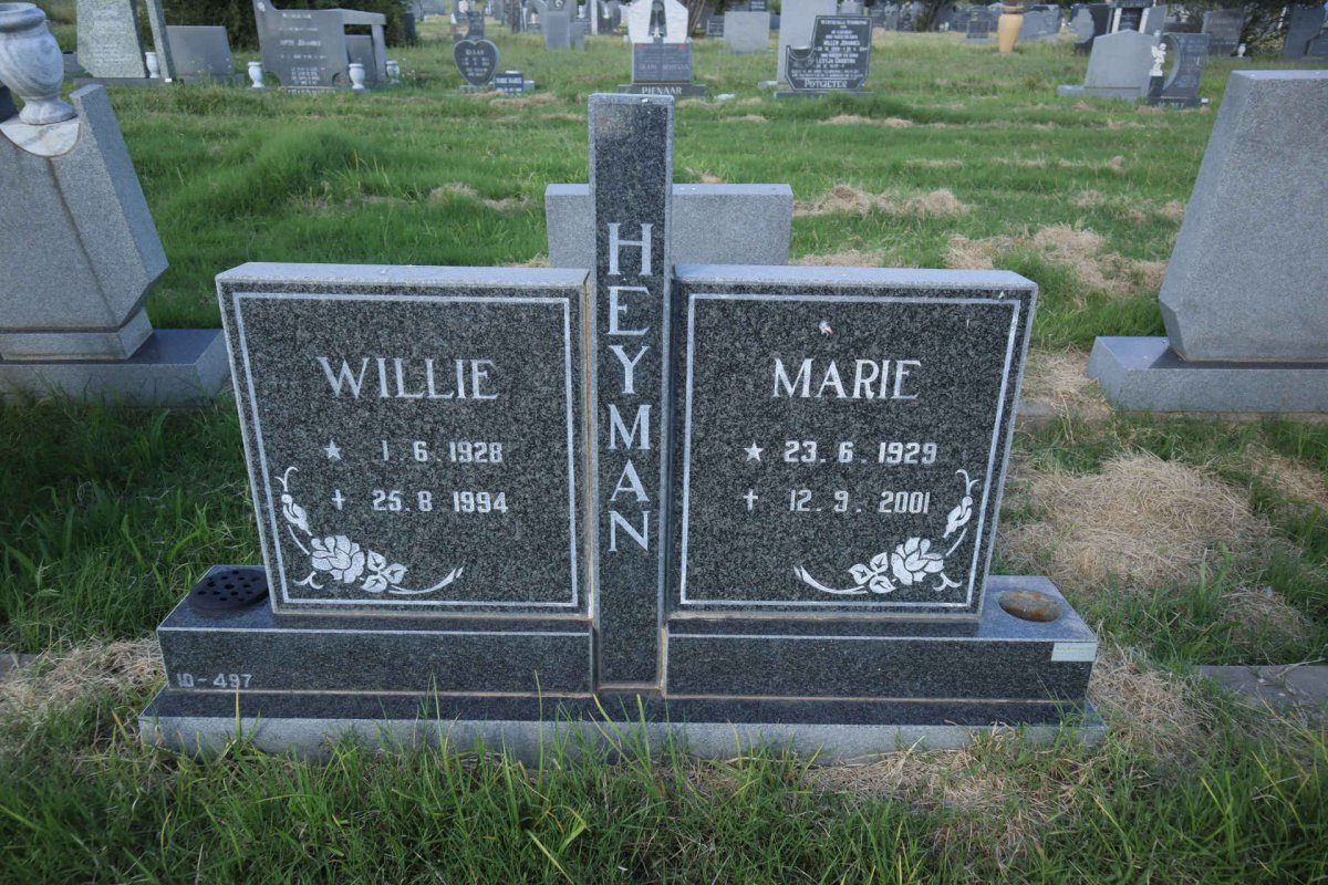 HEYMAN Willie 1928-1994 &amp; Marie 1929-2001
