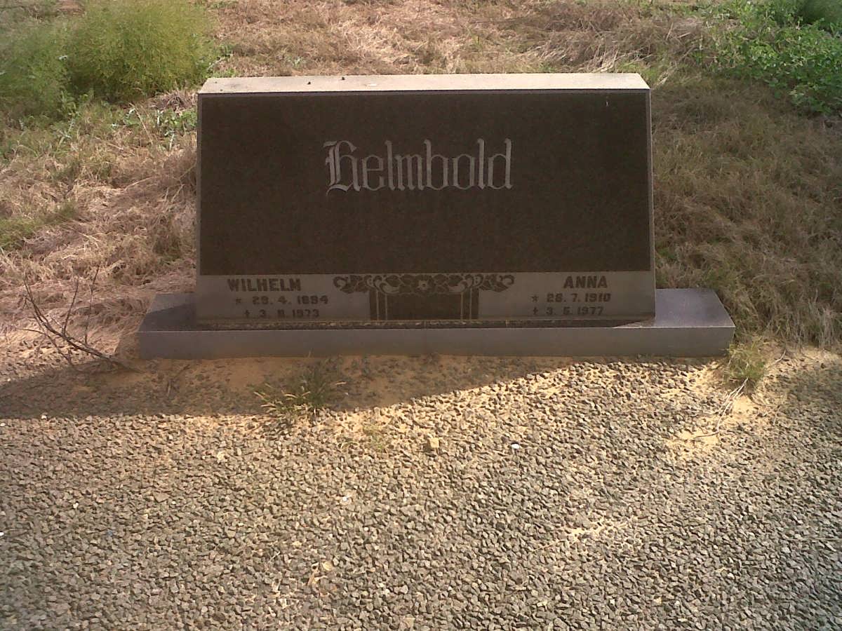 HELMBOLD Wilhelm 1894-1973 &amp; Anna 1910-1977