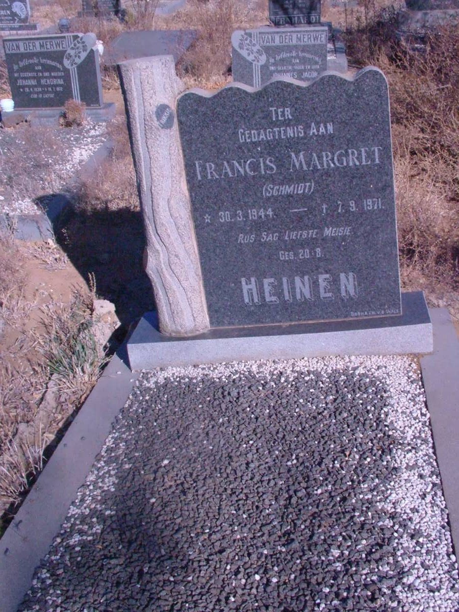 HEINEN Francis Margret nee SCHMIDT 1944-1971