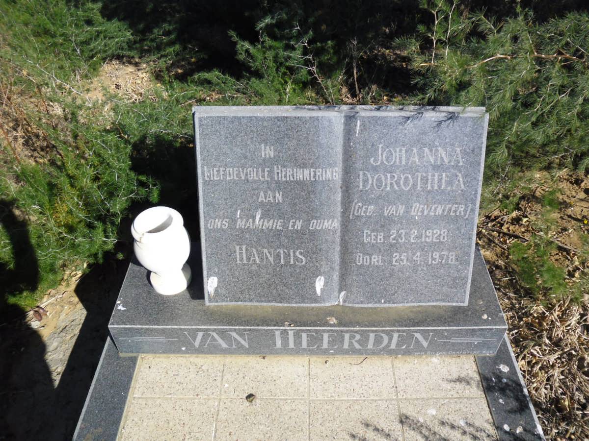HEERDEN Johanna Dorothea, van nee VAN DEVENTER 1928-1978