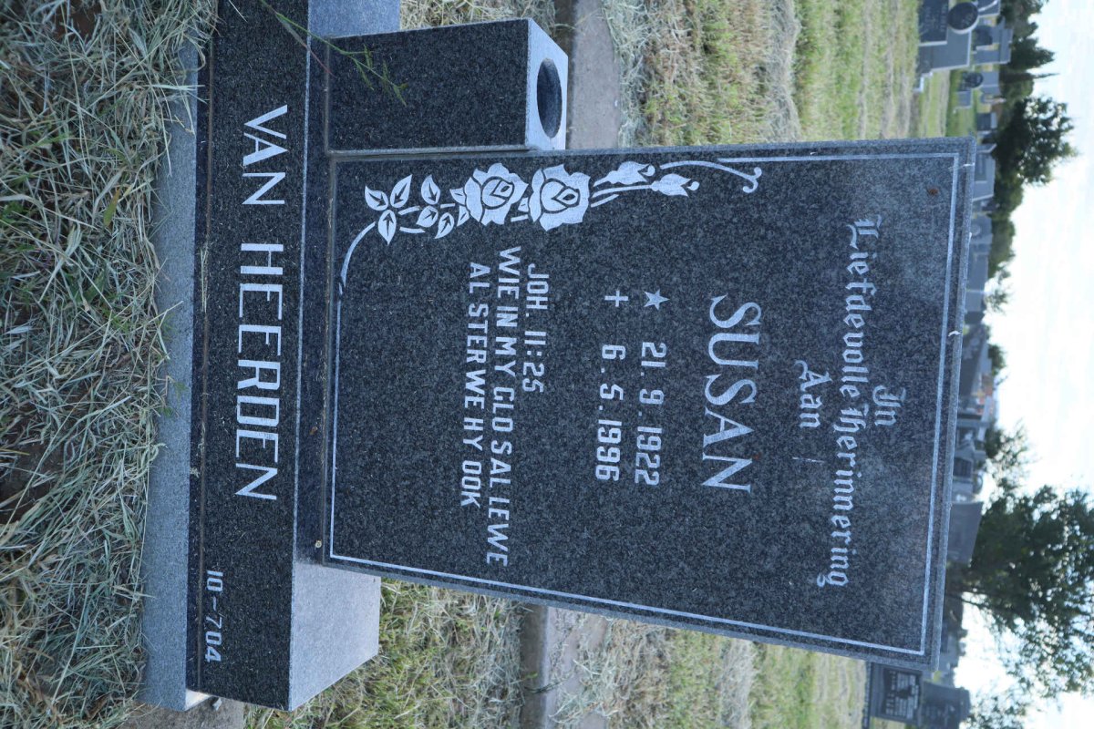 HEERDEN Susan, van 1922-1996
