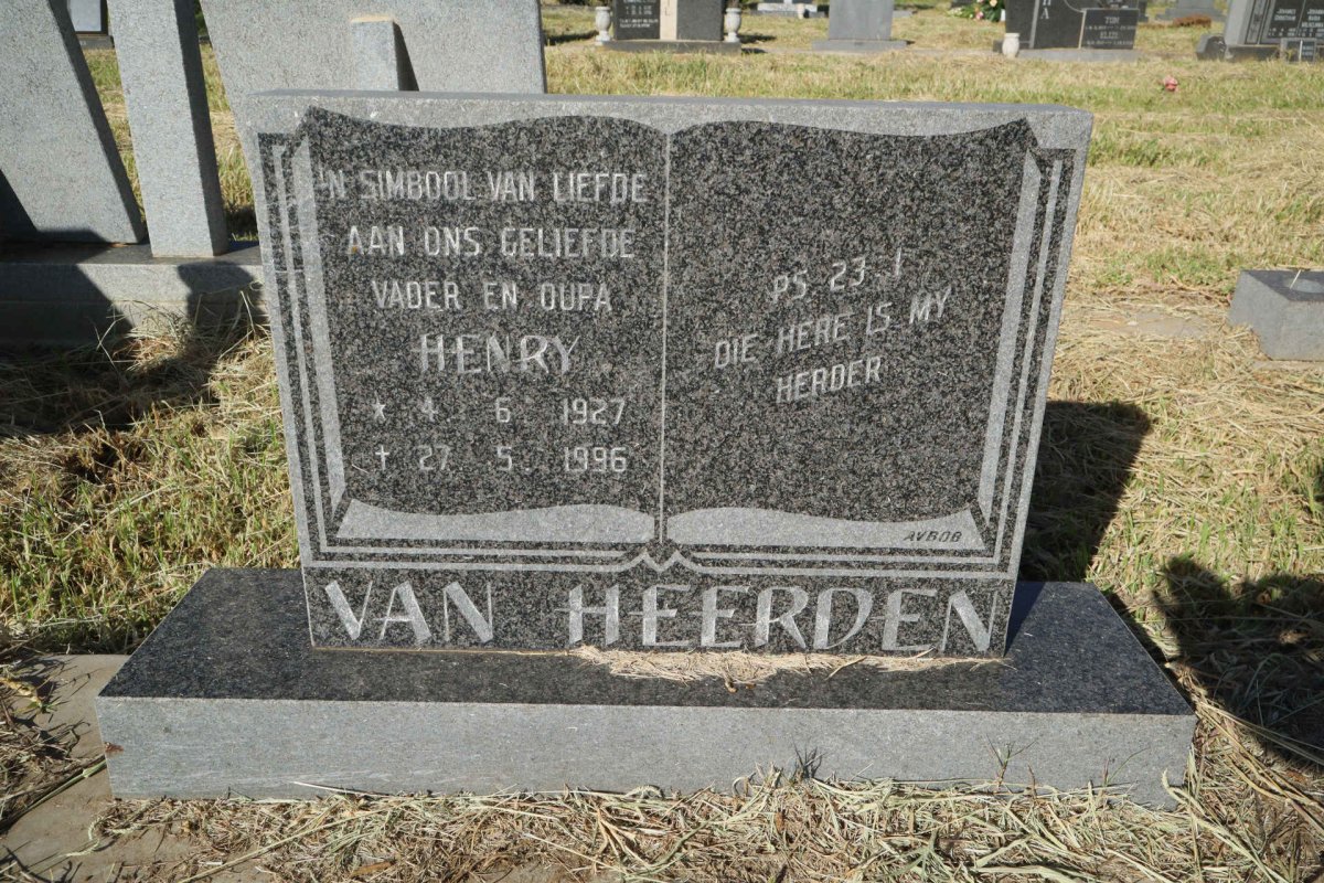 HEERDEN Henry, van 1927-1996
