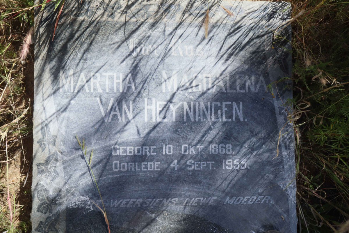 HEYNINGEN Martha Magdalena, van 1868-1955