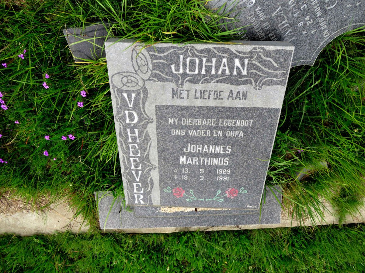 HEEVER Johannes Marthinus, van den 1929-1991