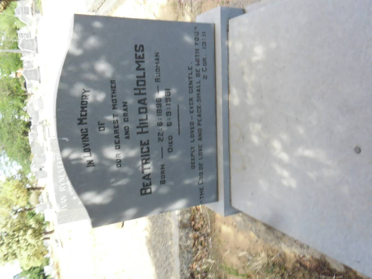 HOLMES Beatrice Hilda nee RUDMAN 1896-1981