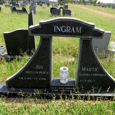 INGRAM Jocelyn Percy 1931-1995 & Martha Catherina 1931-