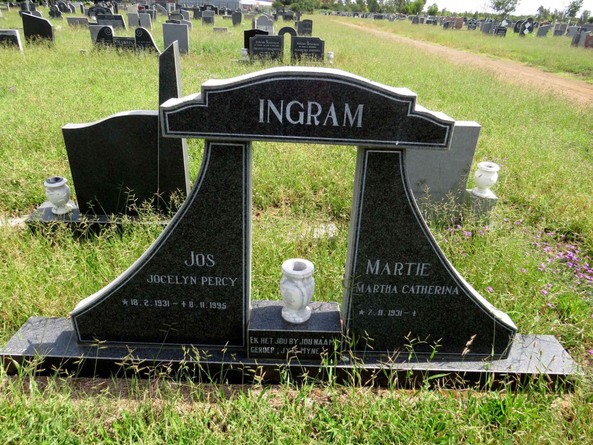 INGRAM Jocelyn Percy 1931-1995 & Martha Catherina 1931-