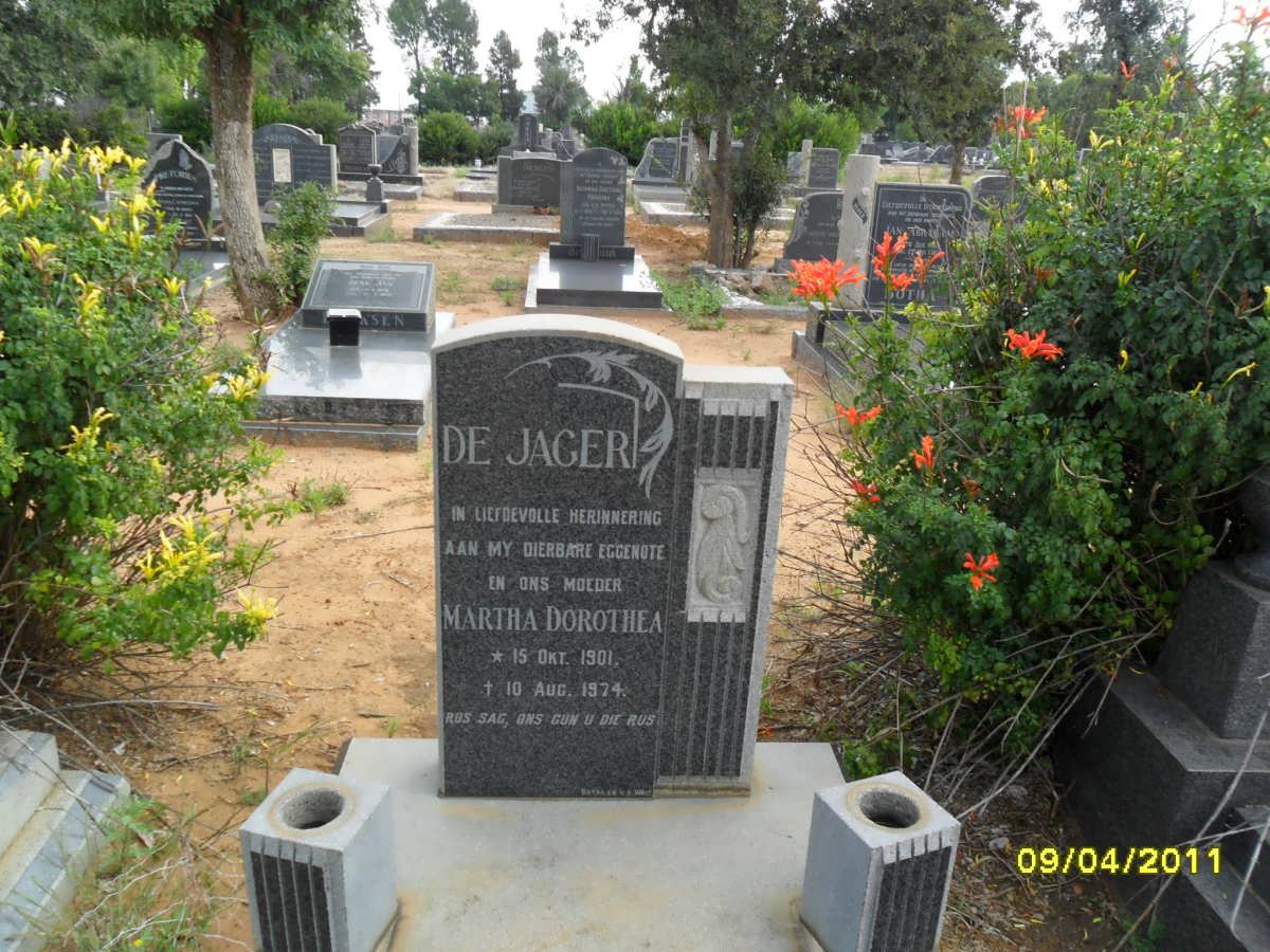 JAGER Martha Dorothea, de 1901-1974