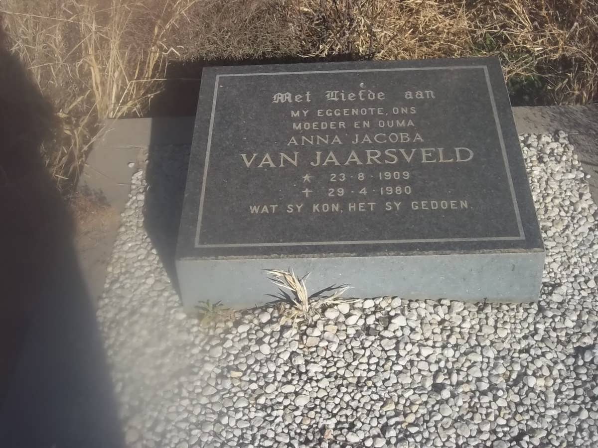 JAARSVELD Anna Jacoba, van 1909-1980
