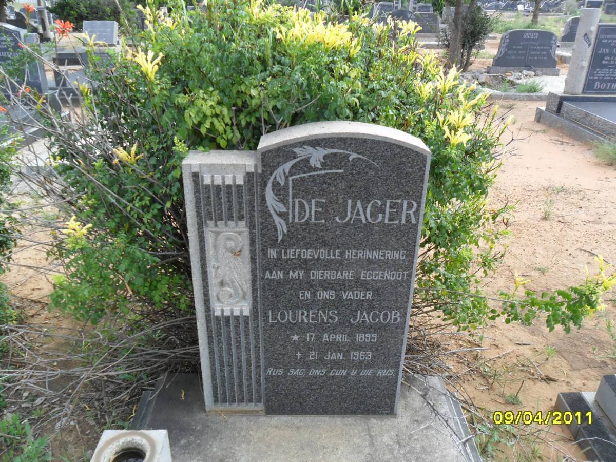 JAGER Lourens Jacob, de 1899-1963