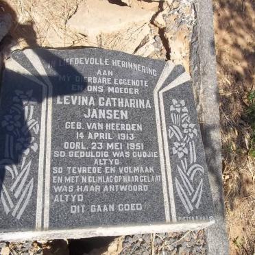 JANSEN Levina Catharina nee VAN HEERDEN 1913-1951
