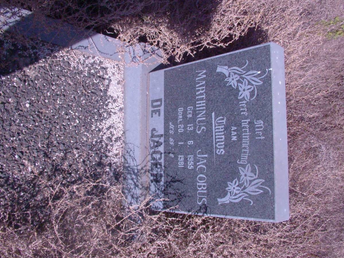 JAGER Marthinus Jacobus, de 1955-1981