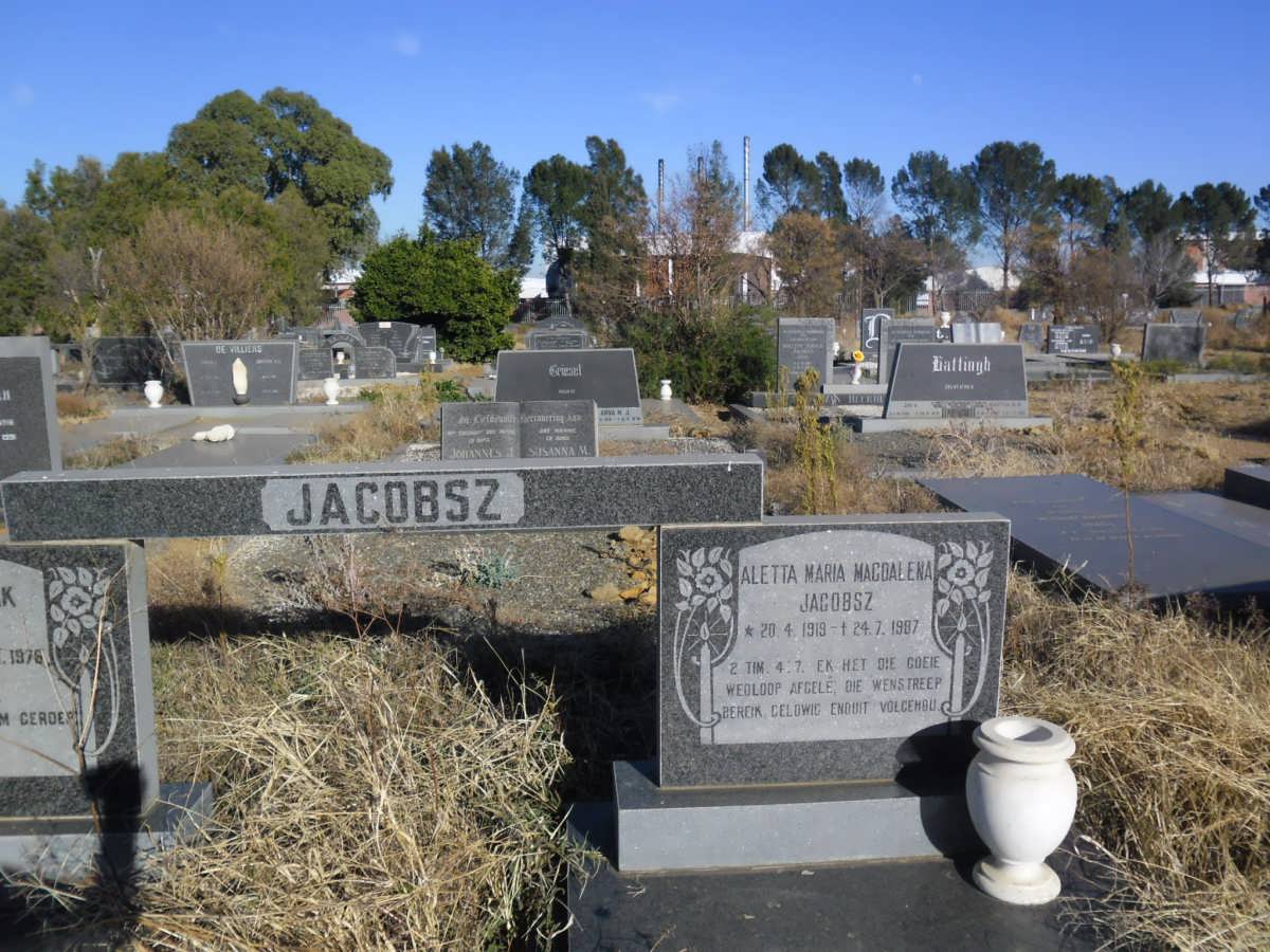 JACOBSZ Johannes Izak 1912-1976 & Aletta Maria Magdalena 1919-1987 _2   