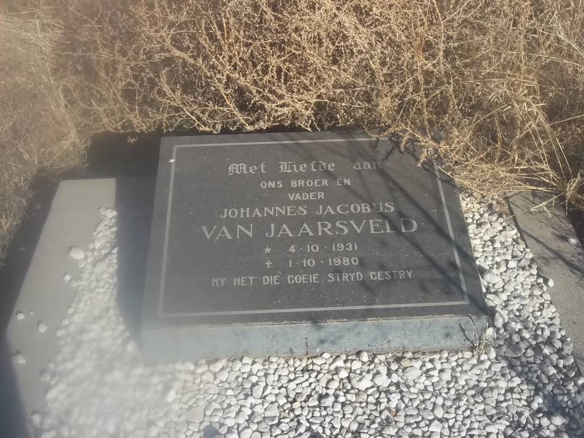 JAARSVELD Johannes Jacobus, van 1931-1980