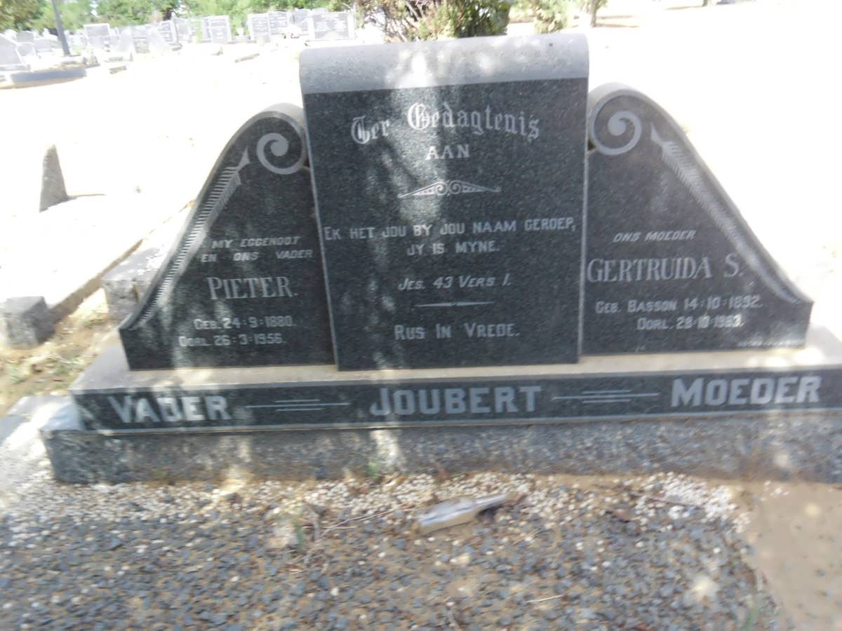 JOUBERT Pieter 1880-1956 &amp; Gertruida S. 1892-1963