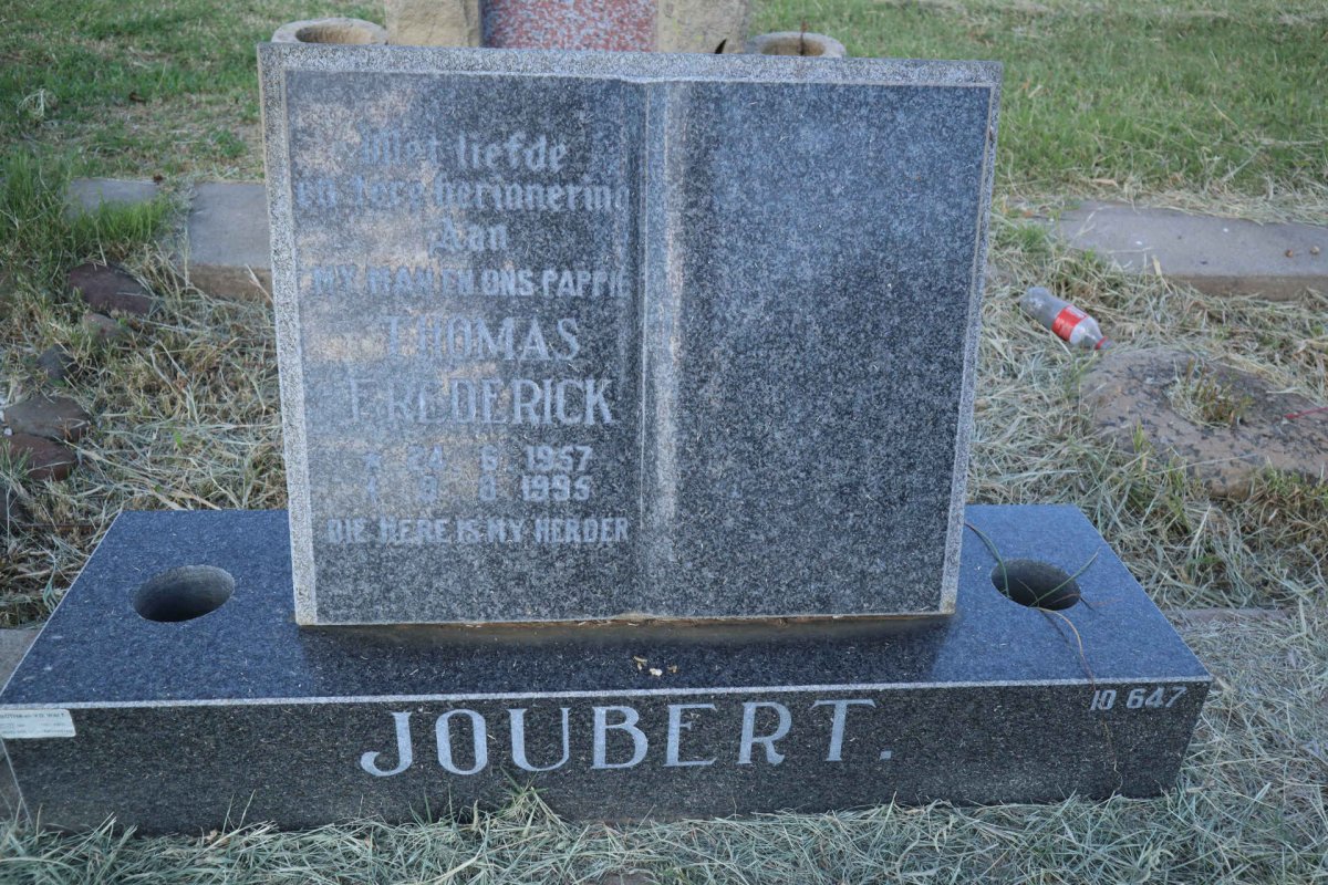 JOUBERT Thomas Frederick 1957-1995