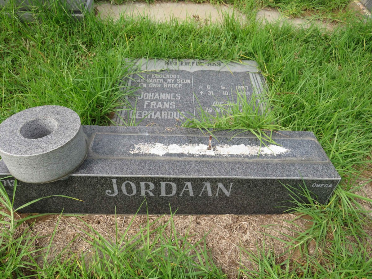 JORDAAN Johannes Frans Gerhardus 1957-1989 _1