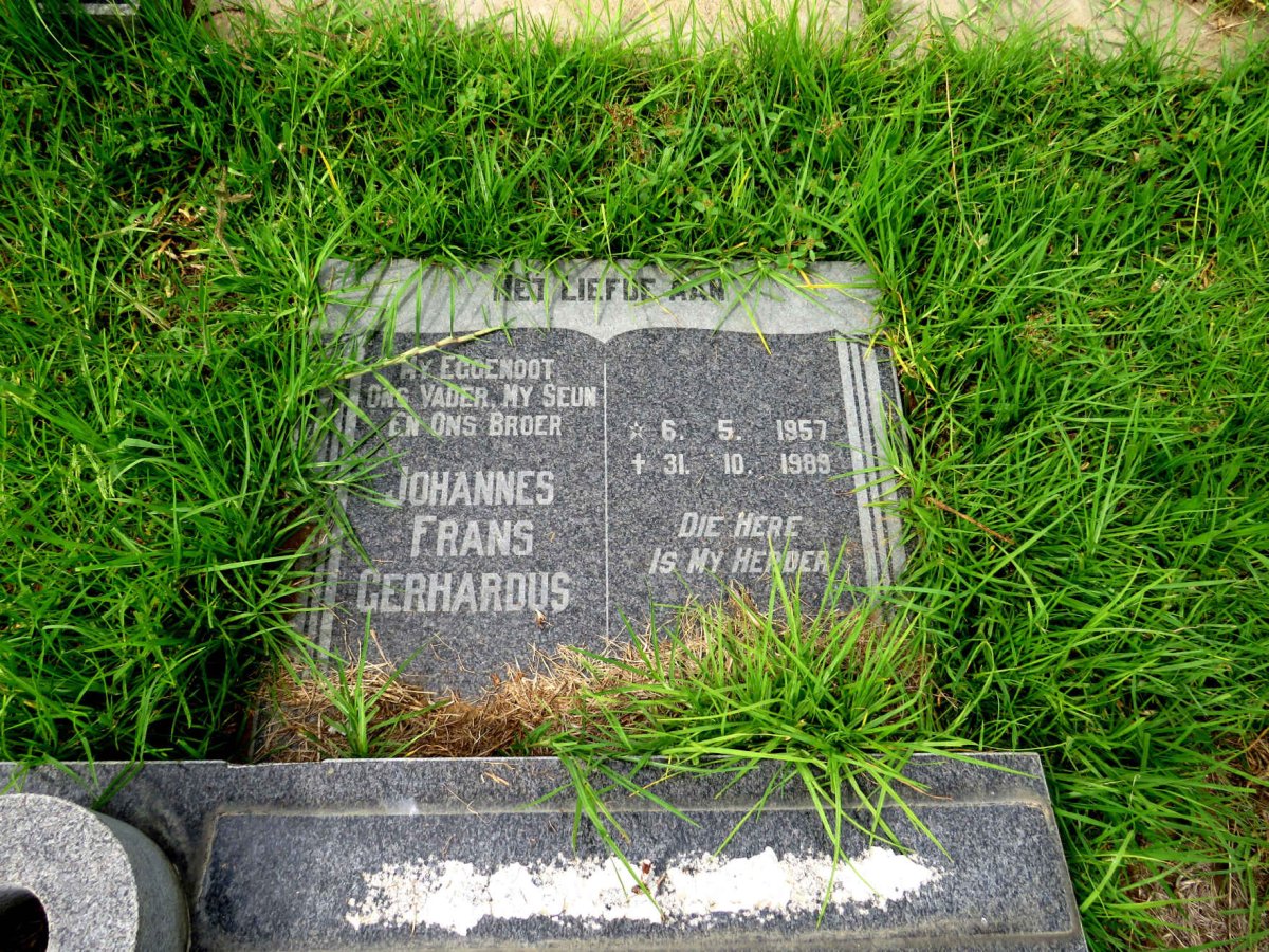JORDAAN Johannes Frans Gerhardus 1957-1989 _2