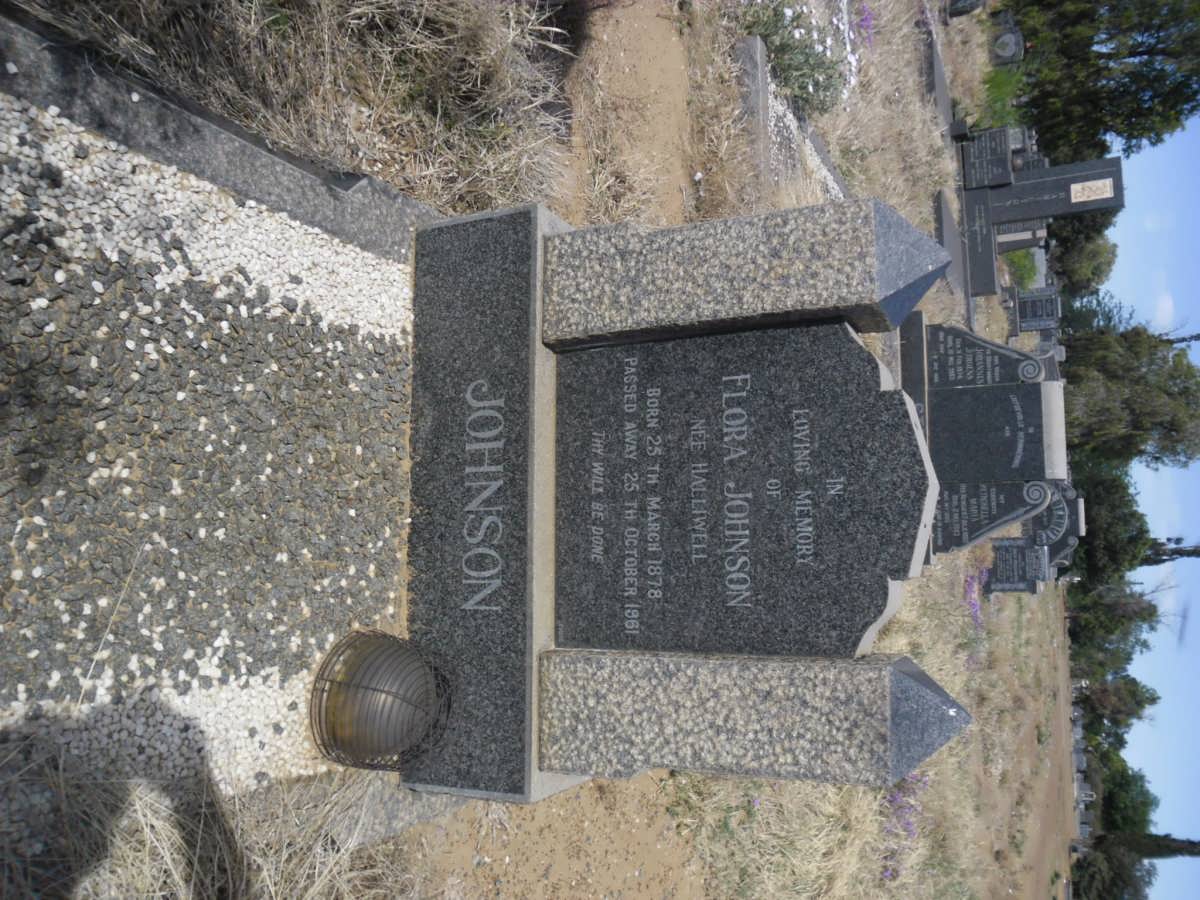 JOHNSON Flora nee HALLIWELL 1878-1861