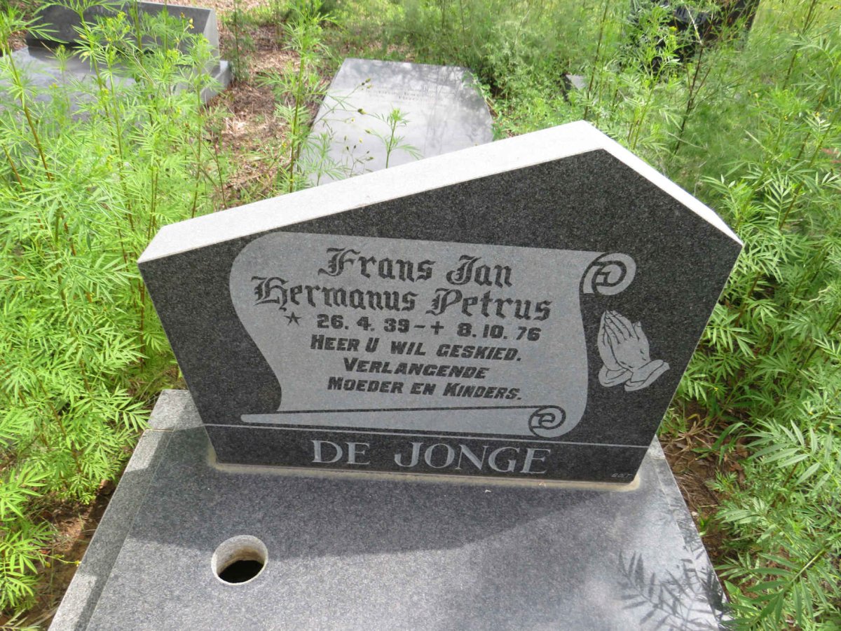 JONGE Frans Jan Hermanus Petrus, de 1939-1976