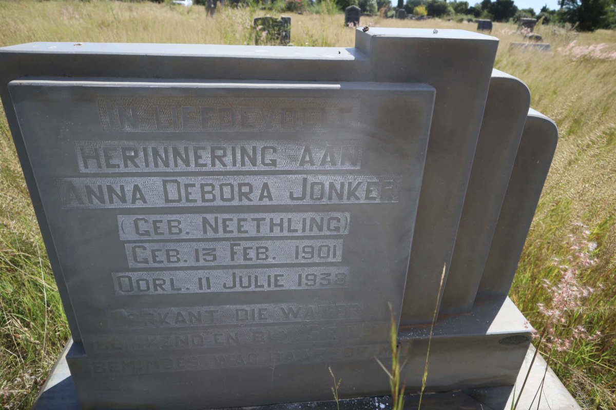 JONKER Anna Debora nee NEETHLING 1901-1938