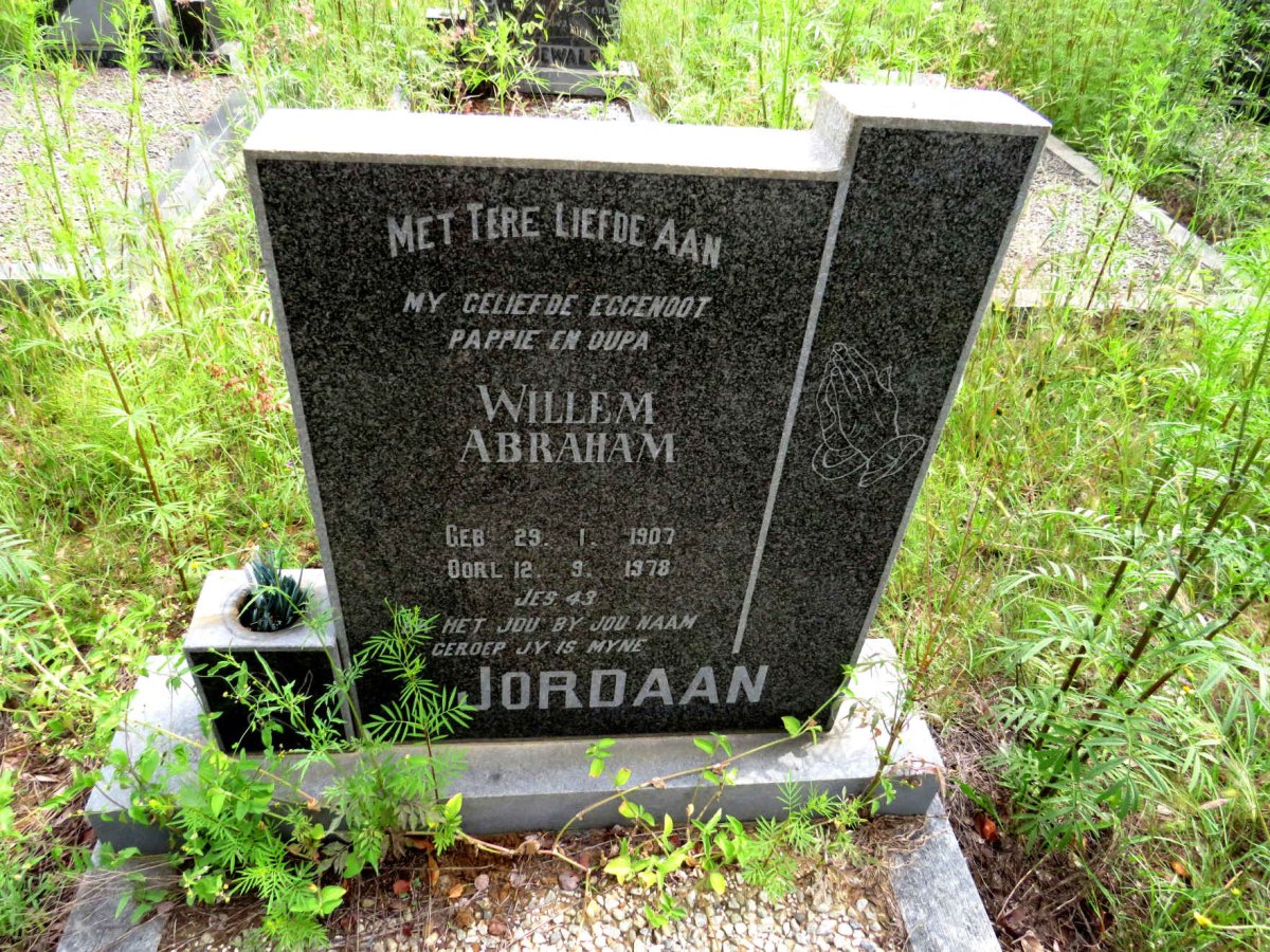 JORDAAN Willem Abraham 1907-1978