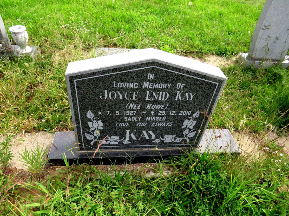KAY Joyce Enid nee ROWE 1927-2010