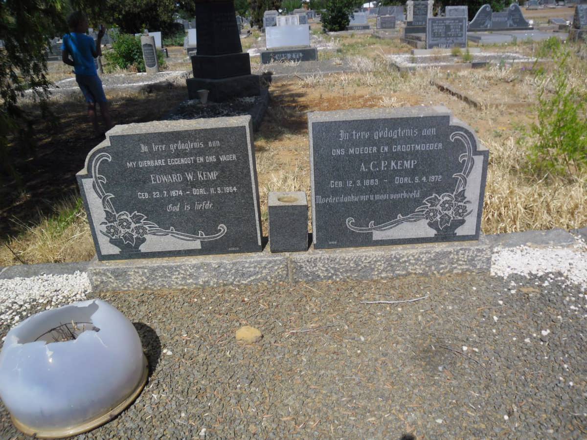 KEMP Edward W. 1874-1954 &amp; A.C.P. 1883-1972
