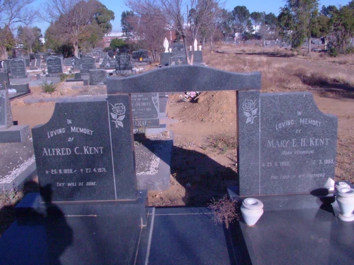 KENT Alfred C. 1898-1971 &amp; Mary E.H. VERMEULEN 1900-1969