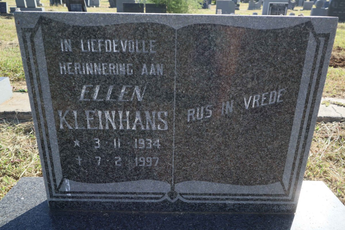 KLEINHANS Ellen 1934-1997