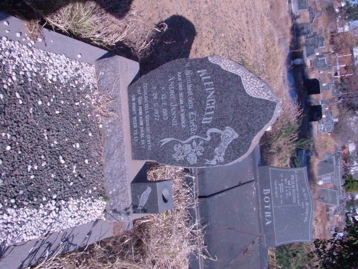 KLEINGELD André Jannie 1963-1977