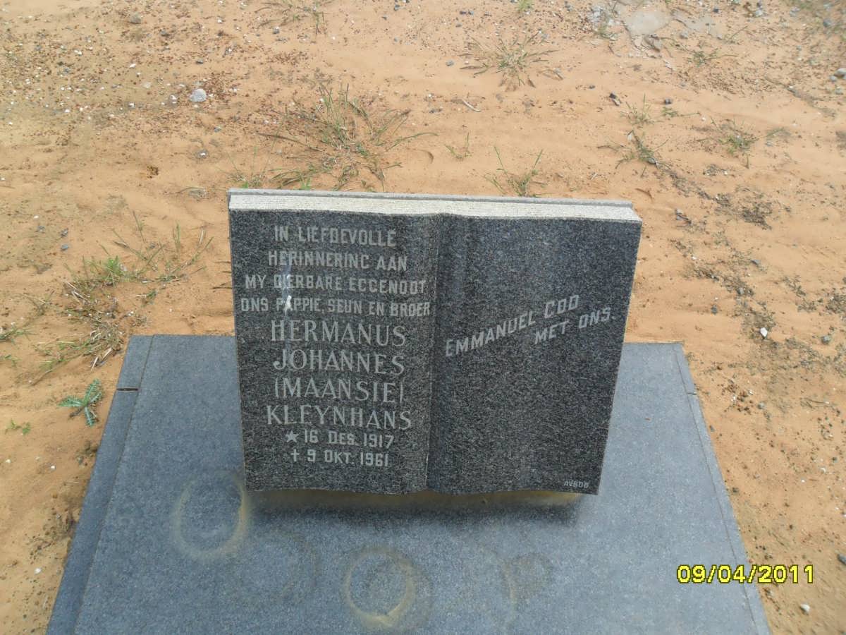 KLEYNHANS Hermanus Johannes 1917-1961