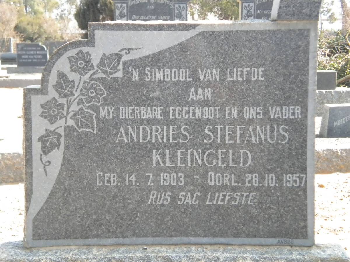 KLEINGELD Andries Stefanus 1903-1957